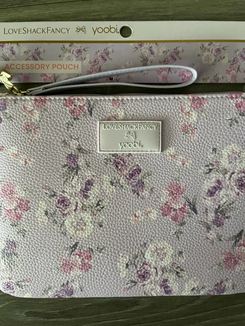 NWT Target x LoveShackFancy Pastel Floral Lavender Accessory Pouch, Pen & Eraser